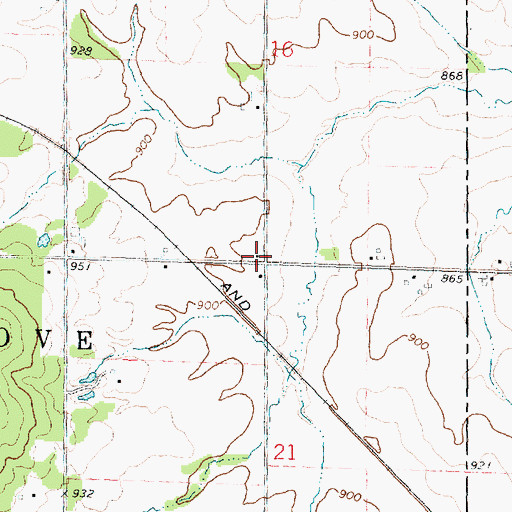Topographic Map of Gidds School (historical), IL