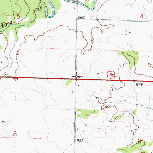 Topographic Map of Tigerwhip School (historical), IL