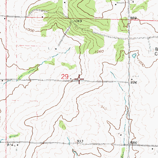 Topographic Map of Wards Grove School (historical), IL