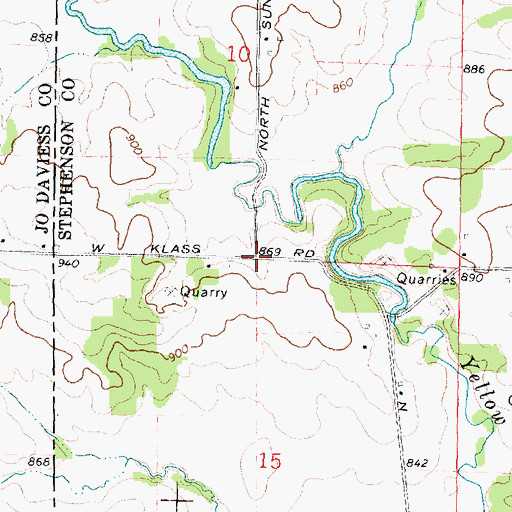 Topographic Map of Blackhawk School (historical), IL