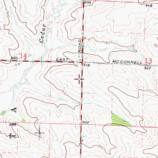 Topographic Map of Center Hill School (historical), IL