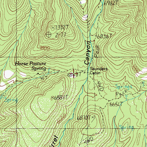 Topographic Map of Sanders Corral, AZ