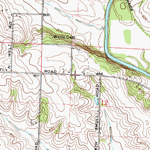 Topographic Map of Defiance School (historical), IL
