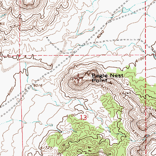Topographic Map of Eagle Nest Point, AZ