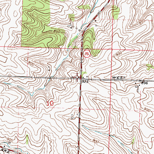 Topographic Map of Fairview School (historical), IL