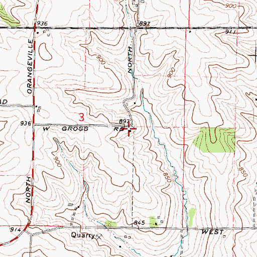 Topographic Map of Franklin School (historical), IL