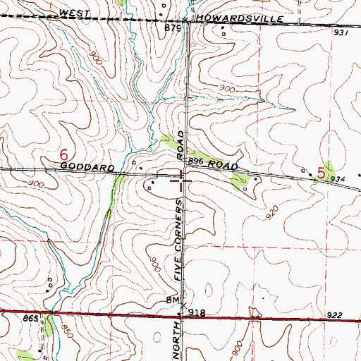 Topographic Map of Goddard School (historical), IL