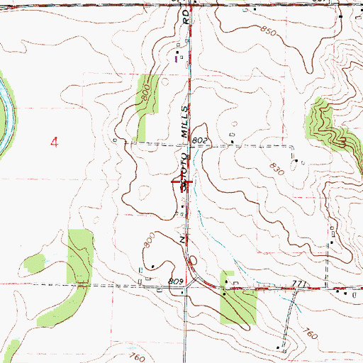 Topographic Map of Greenville School (historical), IL