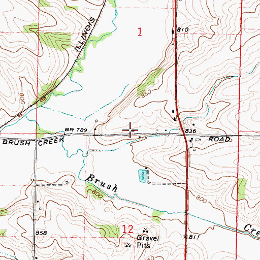 Topographic Map of Harrison School (historical), IL