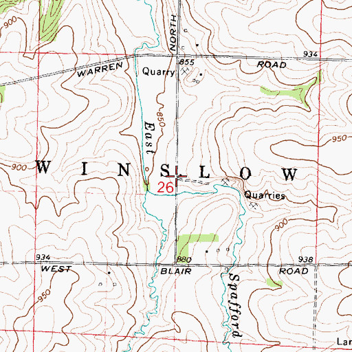 Topographic Map of Keller School (historical), IL