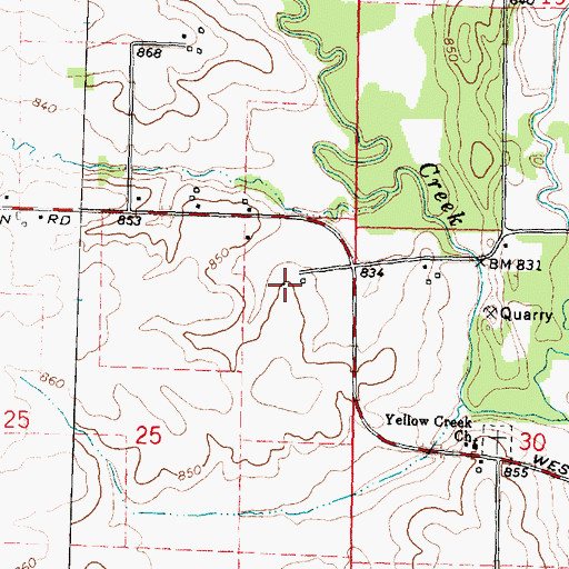 Topographic Map of Lower Kent School (historical), IL