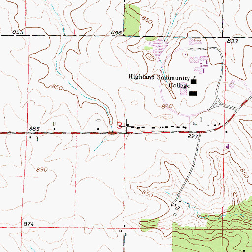 Topographic Map of Nesbit School (historical), IL
