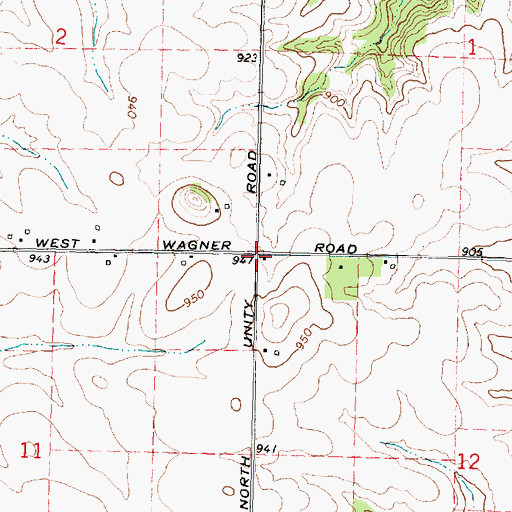 Topographic Map of Pickard School (historical), IL