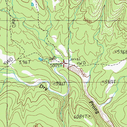 Topographic Map of Malay Corral, AZ