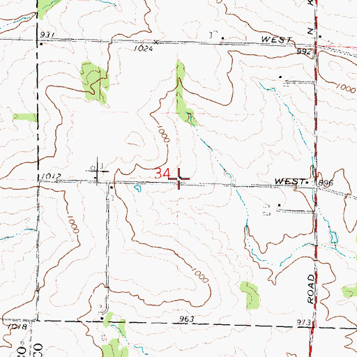 Topographic Map of Ridge School (historical), IL
