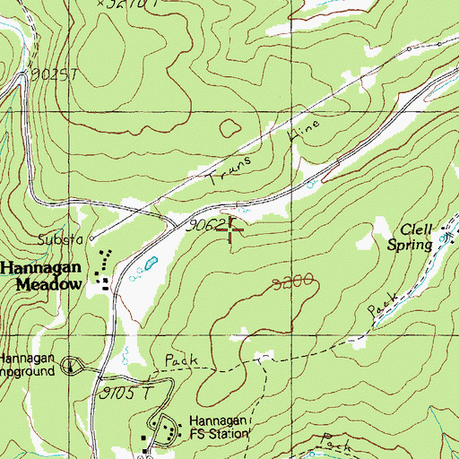 Topographic Map of Upper Hannagan Seep, AZ