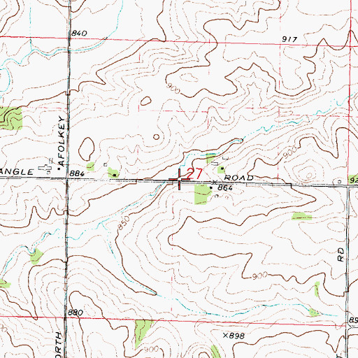 Topographic Map of Tammany School (historical), IL