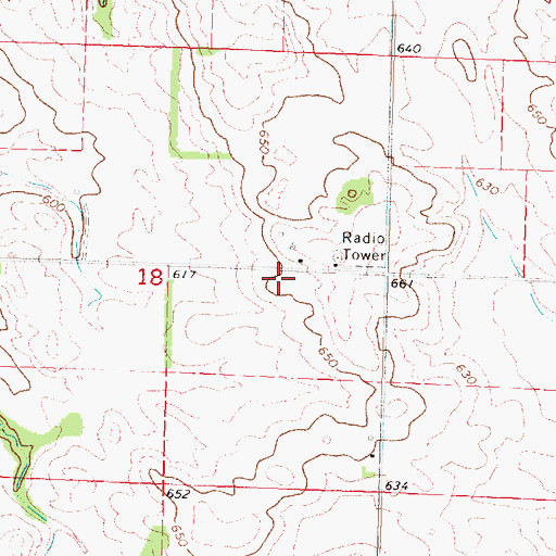 Topographic Map of Danville School (historical), IL