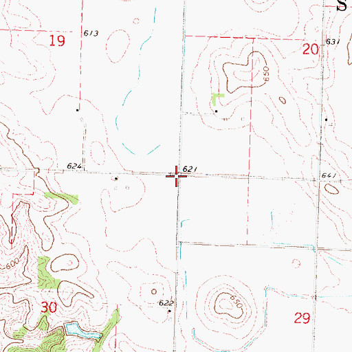 Topographic Map of Mount Olive Church (historical), IL