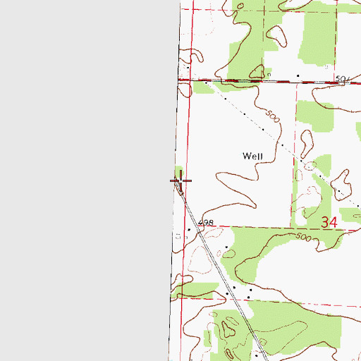 Topographic Map of Peterville School (historical), IL
