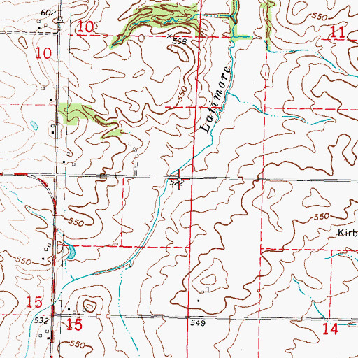 Topographic Map of Kirby School (historical), IL