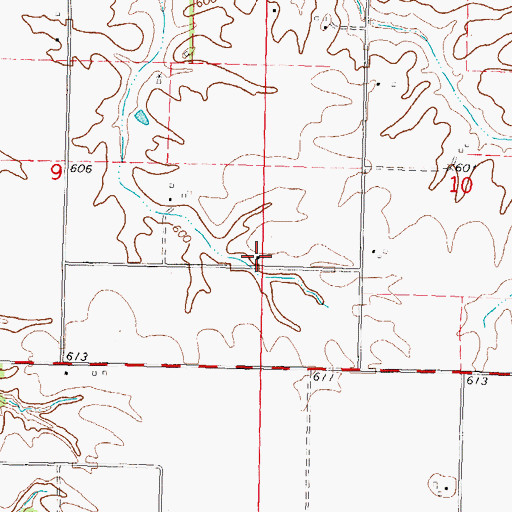 Topographic Map of Little Brick School (historical), IL