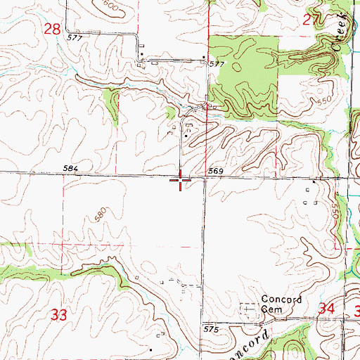 Topographic Map of Panther School (historical), IL