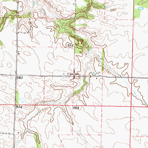 Topographic Map of William Watkins School (historical), IL