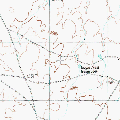 Topographic Map of Eagle Nest Reservoir, AZ