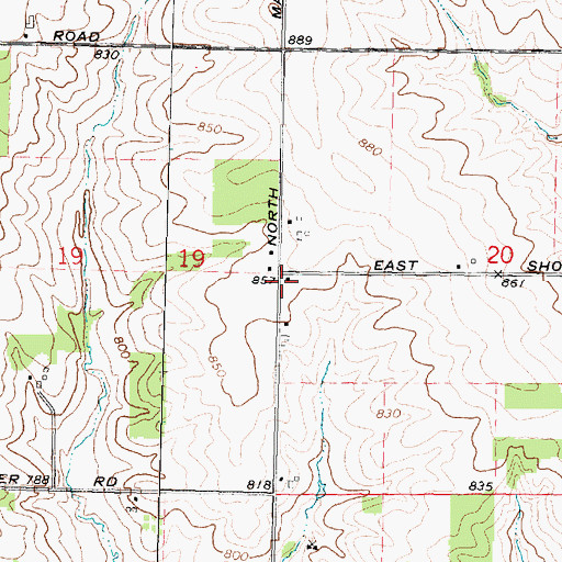 Topographic Map of North Ridott School (historical), IL
