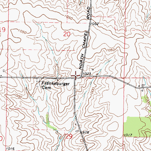 Topographic Map of Pleasant View School (historical), IL