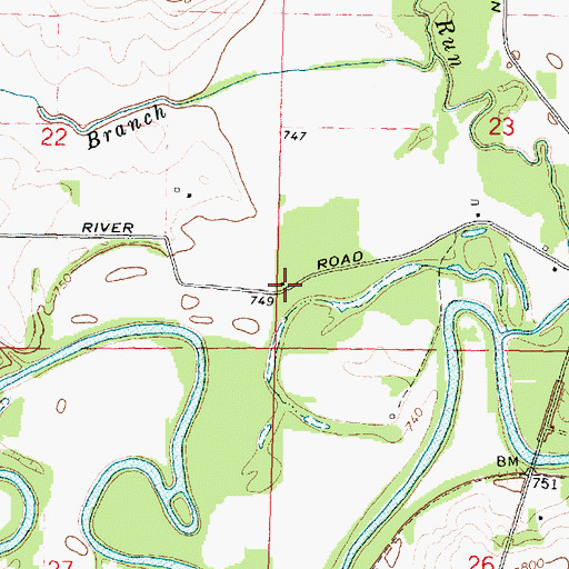 Topographic Map of Riverside School (historical), IL