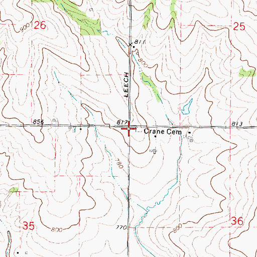 Topographic Map of Crane School (historical), IL