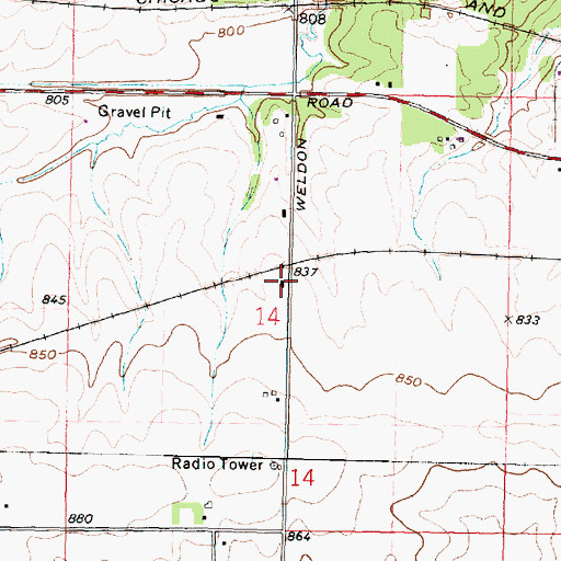 Topographic Map of Falconer School (historical), IL