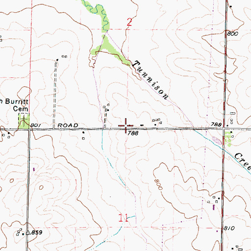 Topographic Map of Fell School (historical), IL