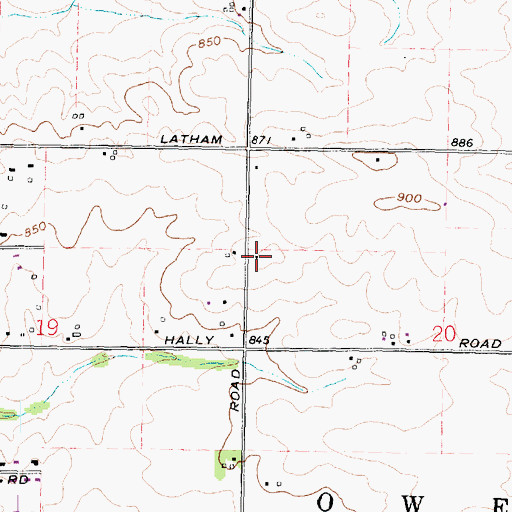 Topographic Map of Halley School (historical), IL