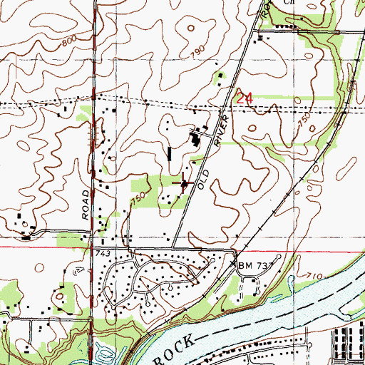 Topographic Map of Latham Park School (historical), IL