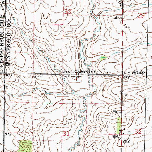 Topographic Map of Prairie Block School (historical), IL