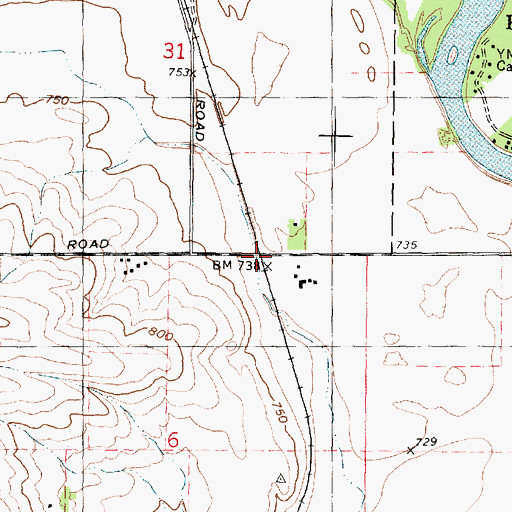 Topographic Map of Roscoe Siding (historical), IL
