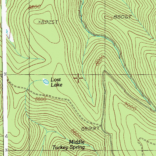 Topographic Map of Upper Bear Canyon Seep, AZ