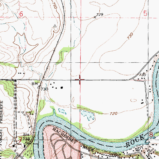 Topographic Map of Taft School (historical), IL