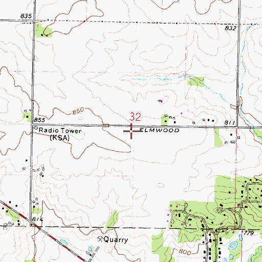 Topographic Map of Tait School (historical), IL