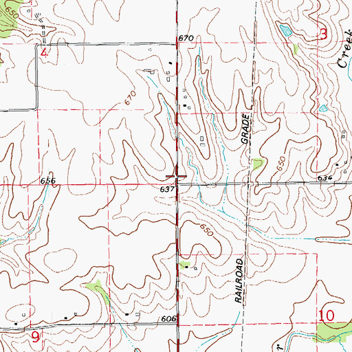 Topographic Map of Apple Grove School (historical), IL