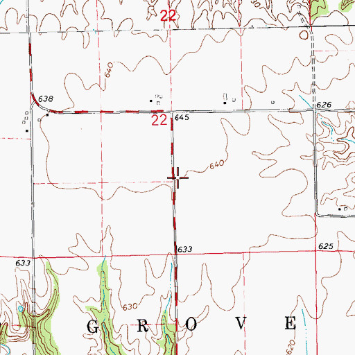 Topographic Map of Cottage School (historical), IL