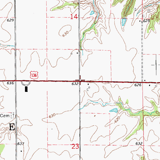 Topographic Map of Franklin School (historical), IL