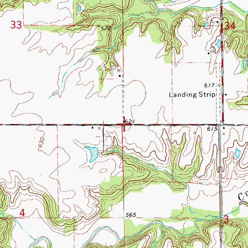 Topographic Map of Grant School (historical), IL
