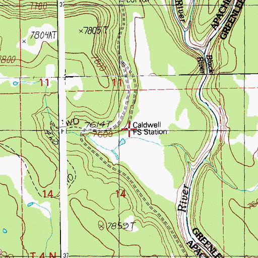 Topographic Map of Bill Earl Spring, AZ