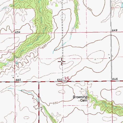Topographic Map of Harmony School (historical), IL