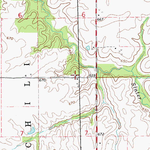 Topographic Map of Hazel Dell School (historical), IL