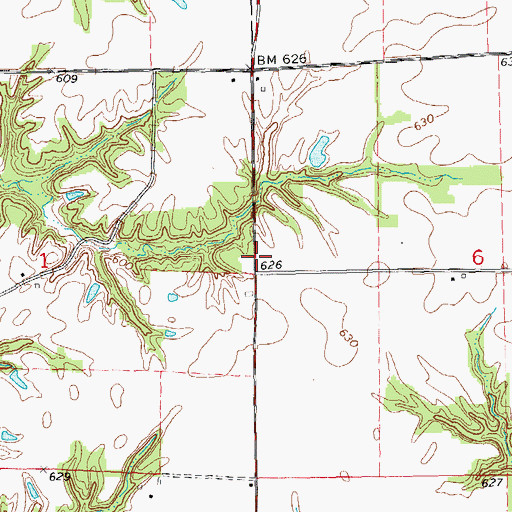 Topographic Map of Hobart School (historical), IL